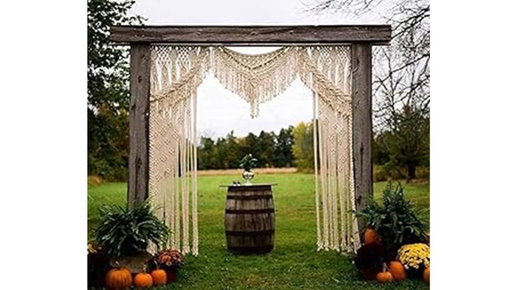 bohemian macrame wedding backdrop