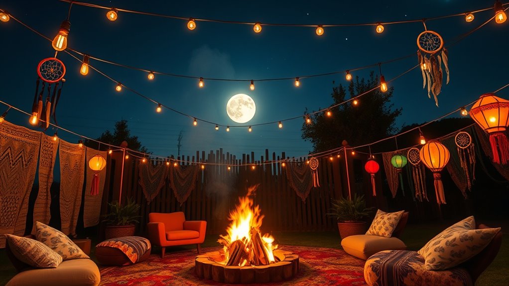 bohemian moonlit gathering invitations