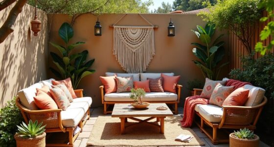 bohemian outdoor living decor