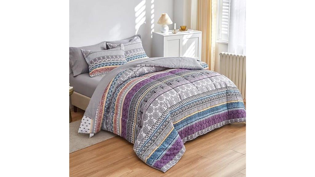 bohemian queen bed set