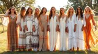 bohemian sleeve maxi dresses