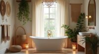 bohemian spa bathroom makeover