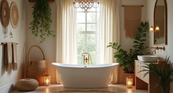bohemian spa bathroom makeover