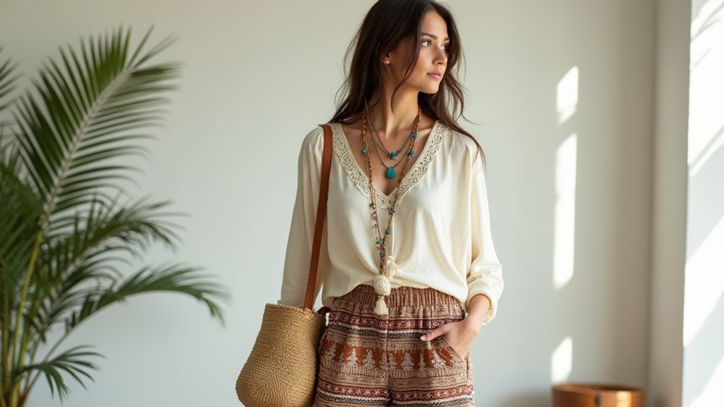 bohemian style office attire