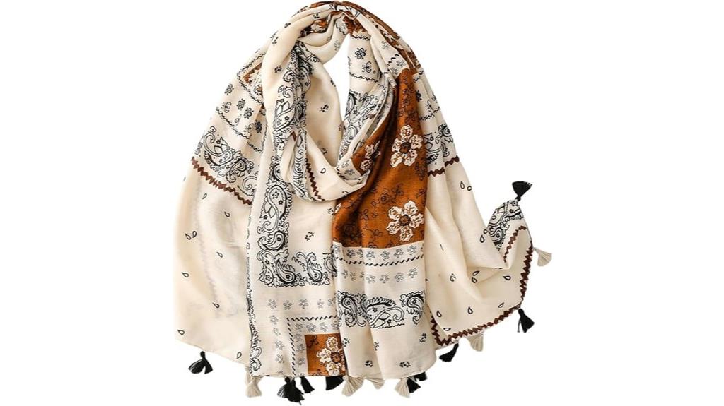 bohemian travel scarf