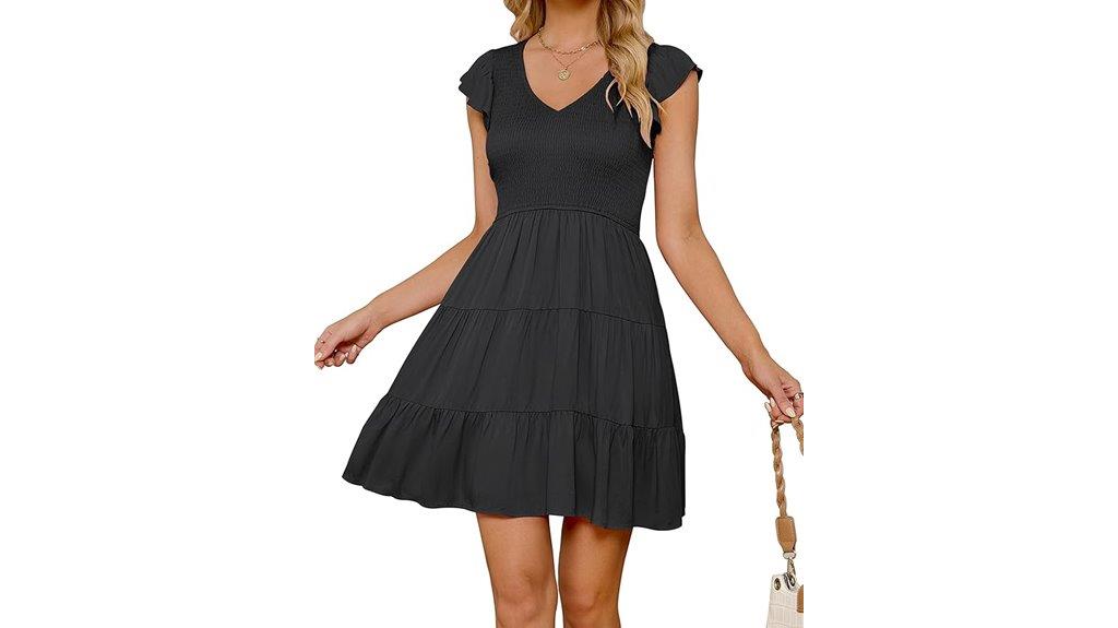 bohemian v neck summer dress