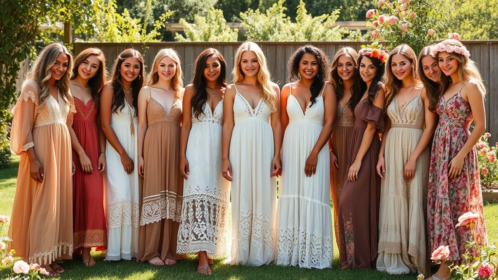 bohemian wedding guest dresses