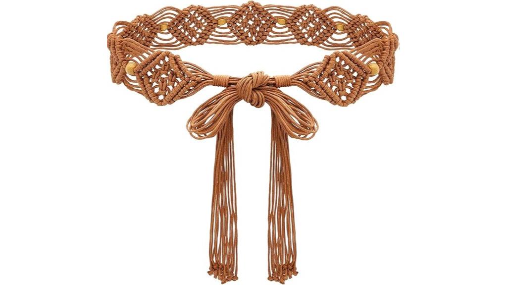 bohemian woven waist belt