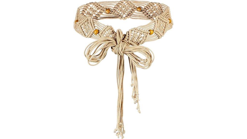 bohemian woven waist belt