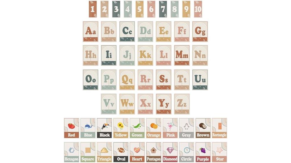 boho alphabet classroom decor