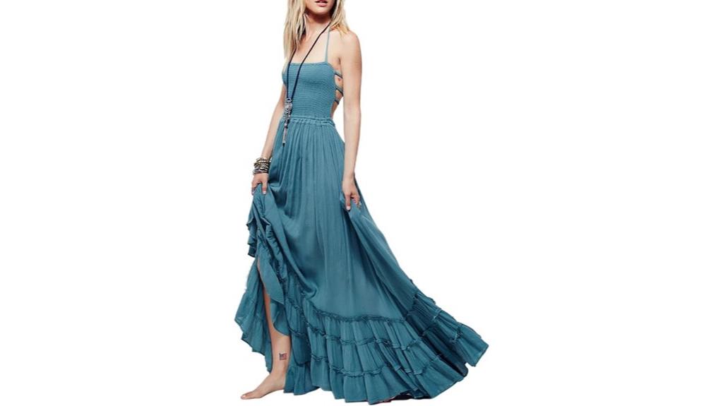 boho backless summer dress