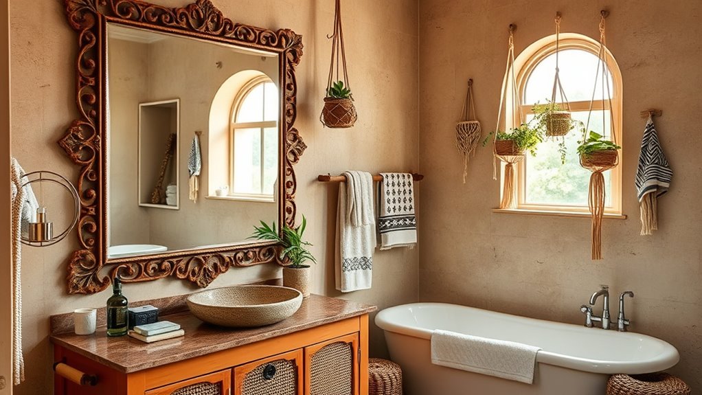 boho bathroom decor accents