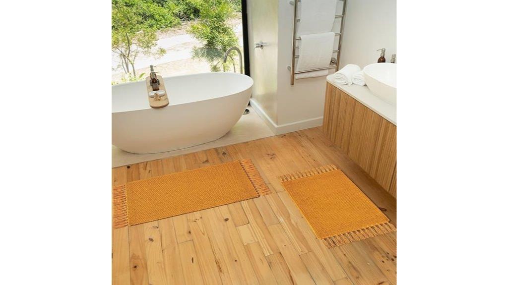 boho bathroom rug set