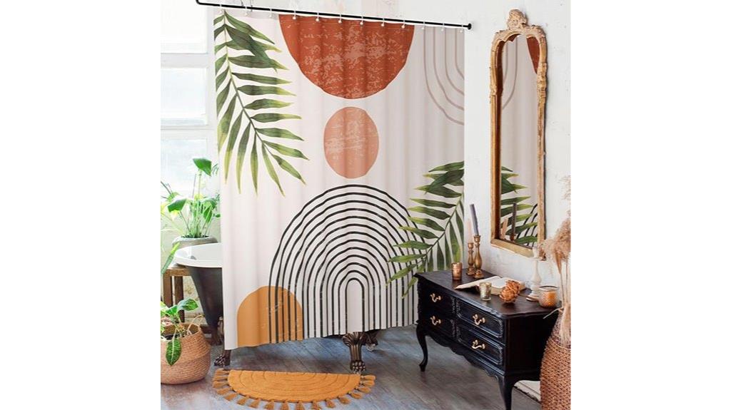 boho bathroom shower curtain