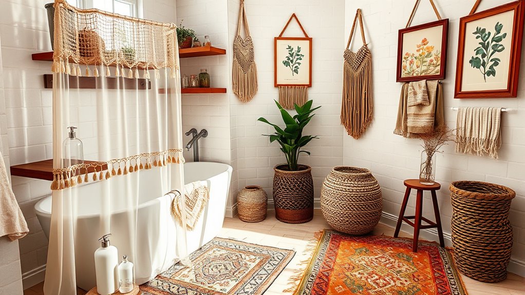 boho bathroom storage ideas