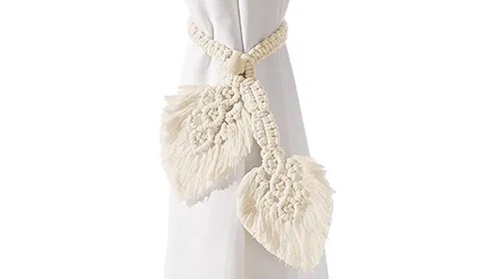 boho beaded curtain tiebacks