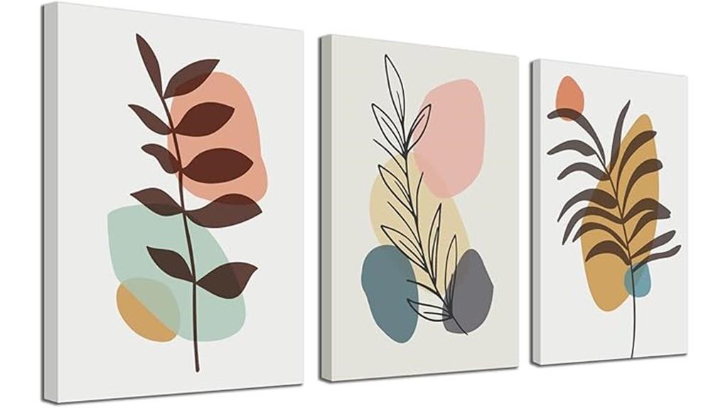 boho bedroom canvas trio