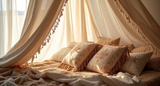 boho bedroom textile accents