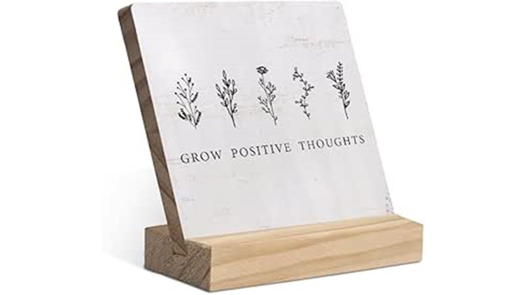 boho botanical desk plaque