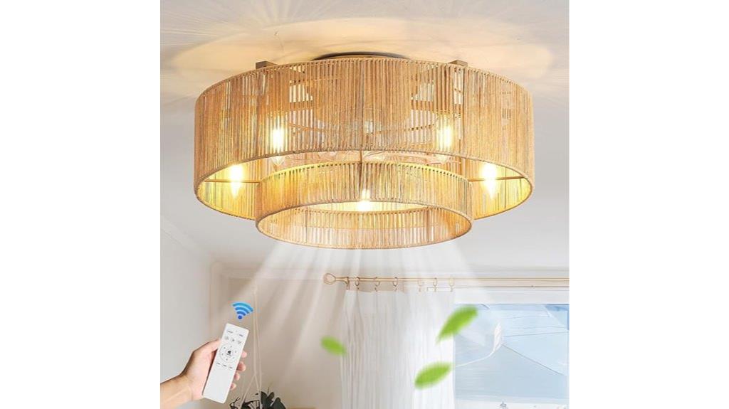 boho ceiling fan with lights
