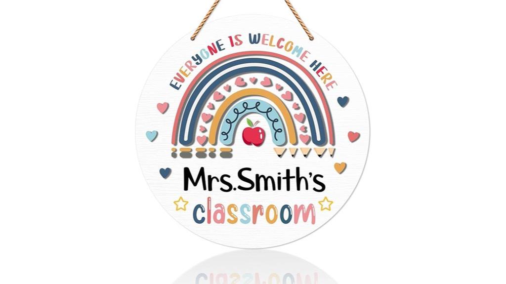boho classroom door welcome