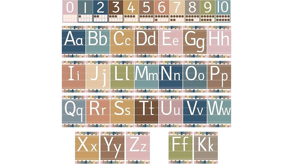 boho classroom letter set