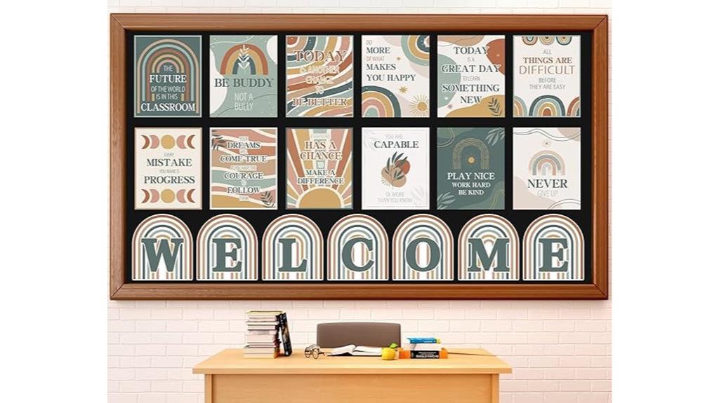 boho classroom welcome posters