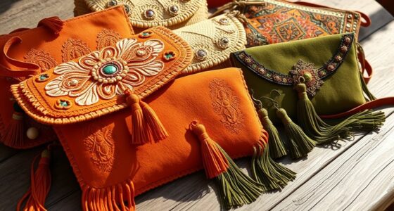 boho clutches and wallets