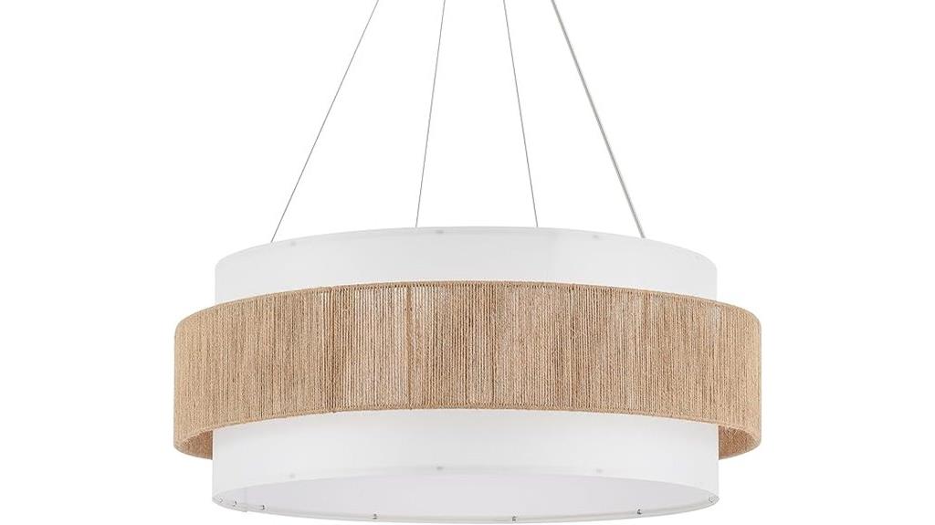 boho coastal rattan chandelier