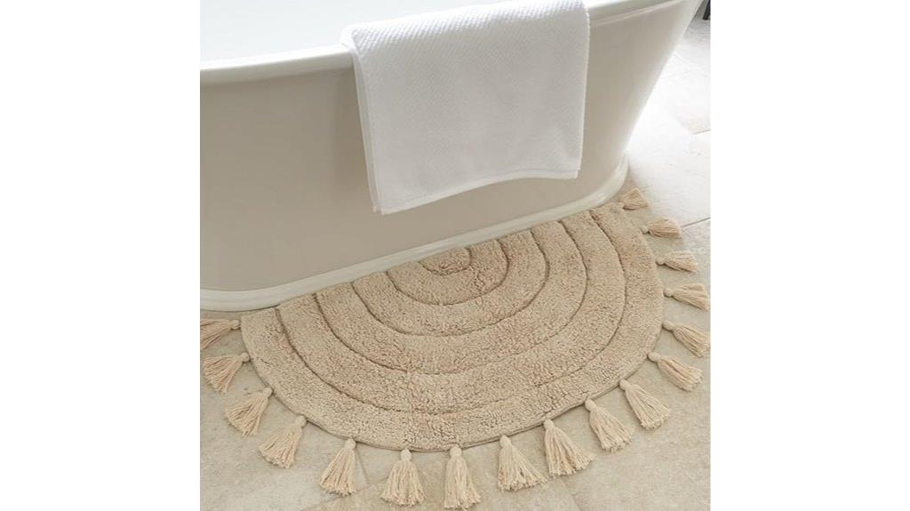 boho cotton bathroom rug