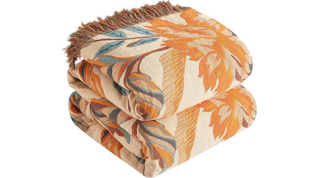 boho cotton bed blanket