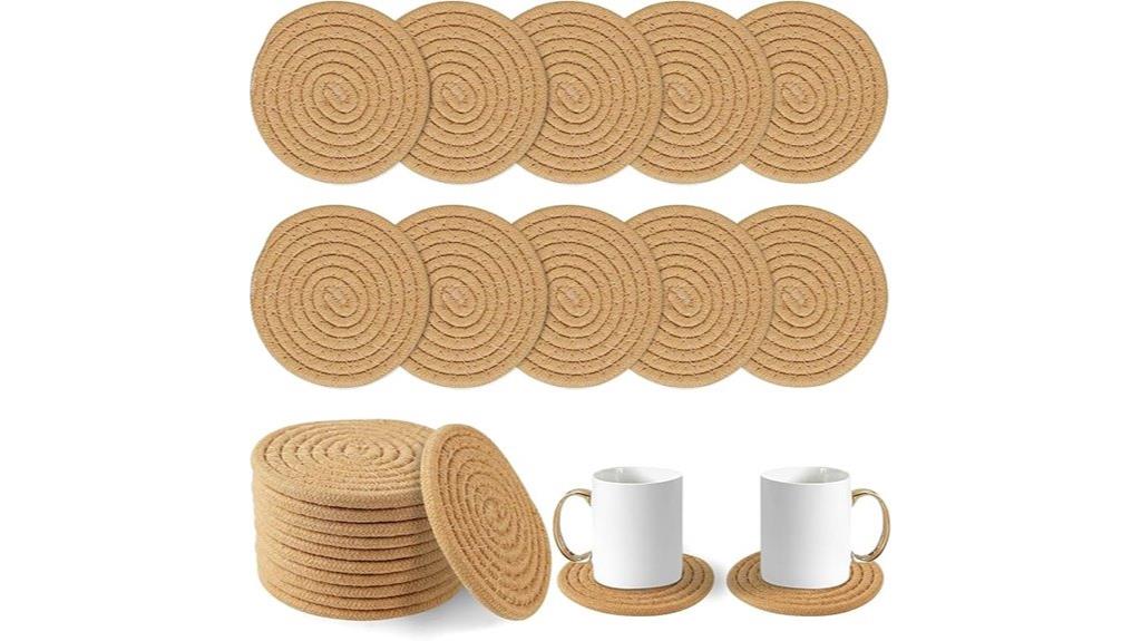 boho cotton coaster set