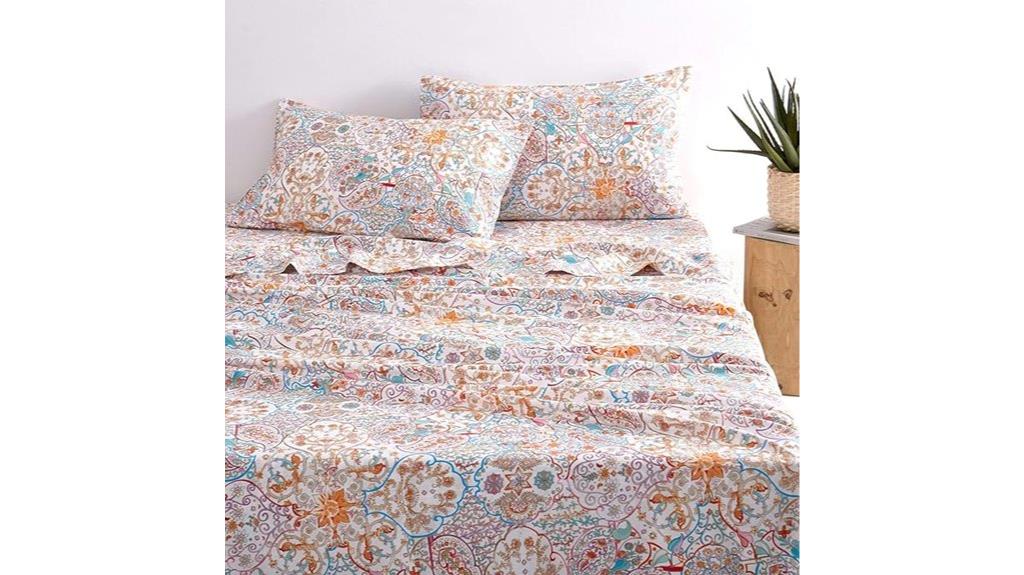 boho cotton queen sheets
