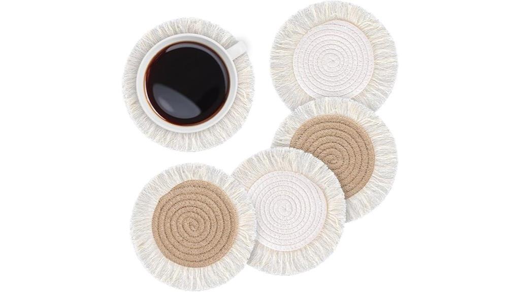 boho crochet drink coasters
