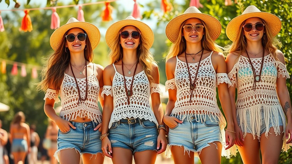 boho crochet festival outfits