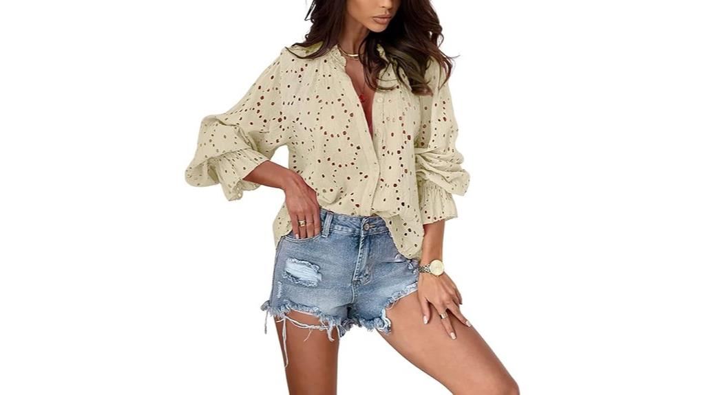 boho crochet lantern blouse