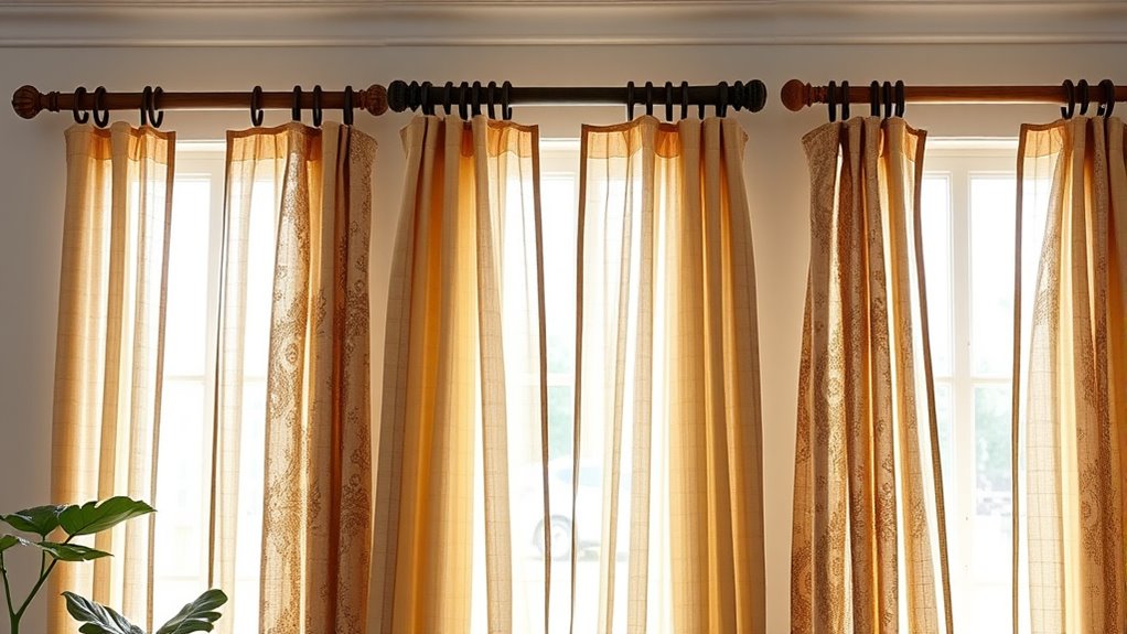 boho curtain rods inspiration