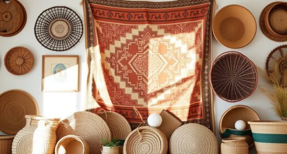 boho decor tapestries baskets