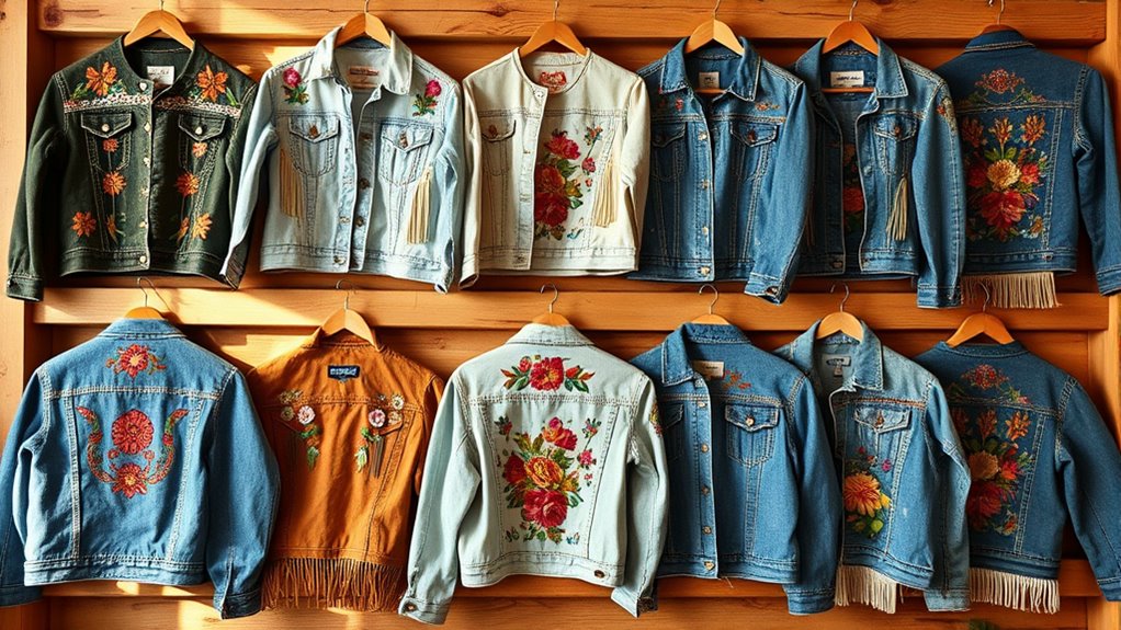 boho denim jacket collection