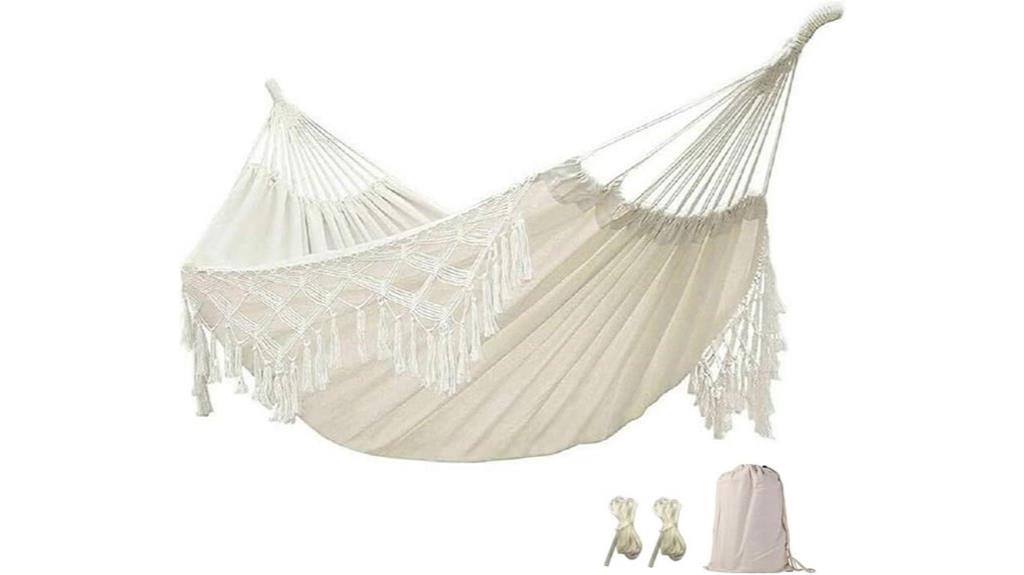 boho double outdoor swing