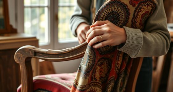 boho fabric chair makeover