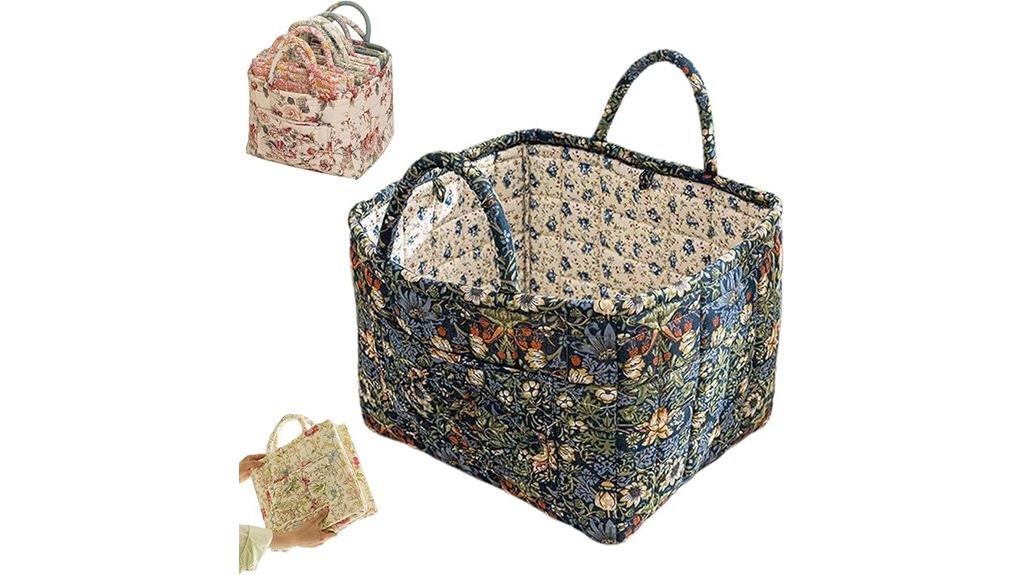 boho fabric storage basket