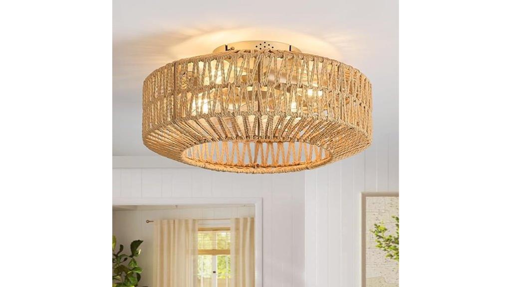 boho fan with light