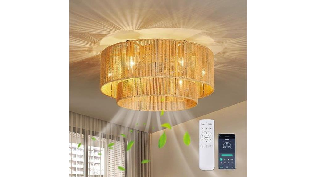 boho fan with remote