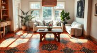 boho floor stencil ideas