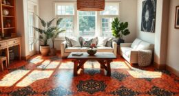 boho floor stencil ideas