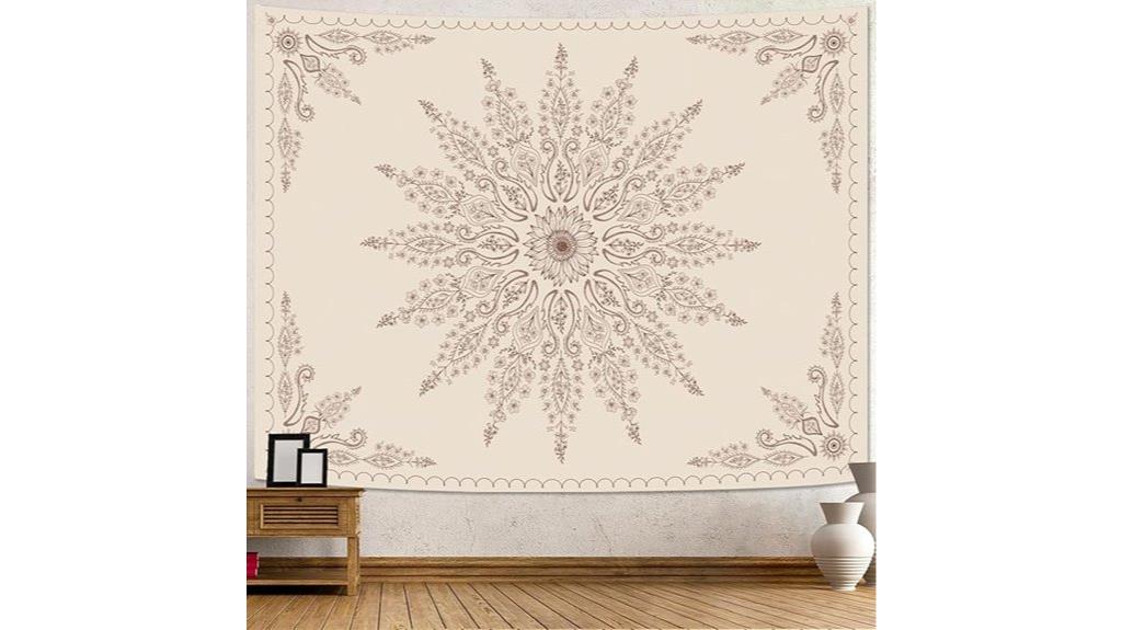 boho floral mandala tapestry