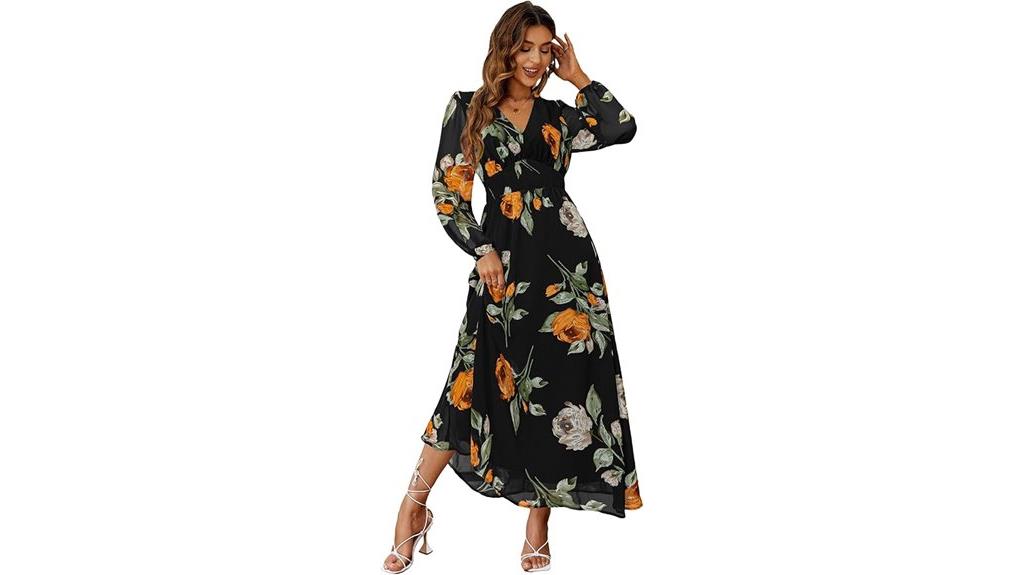 boho floral maxi dress