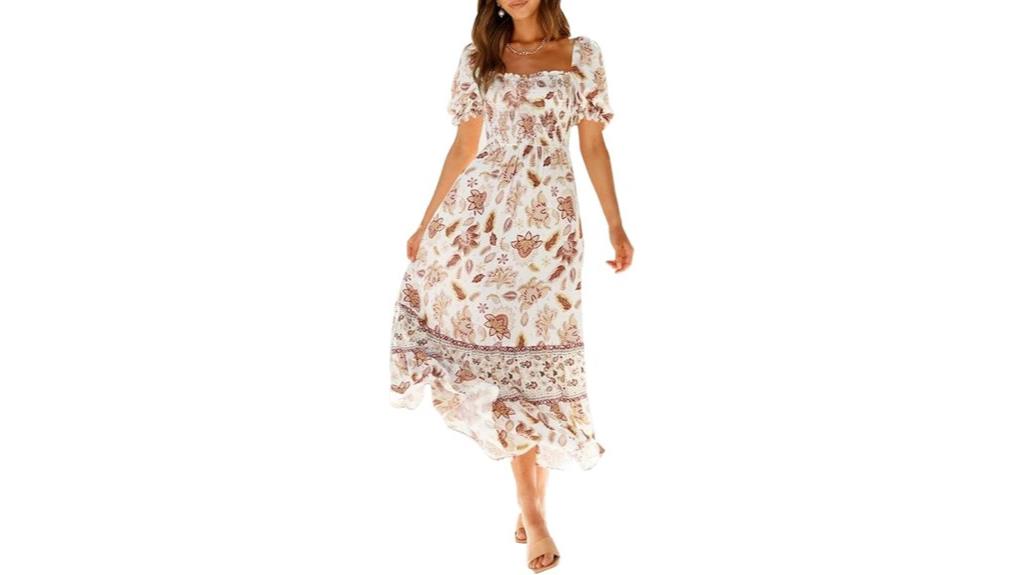 boho floral maxi dress