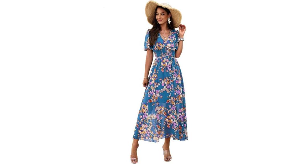 boho floral maxi dress